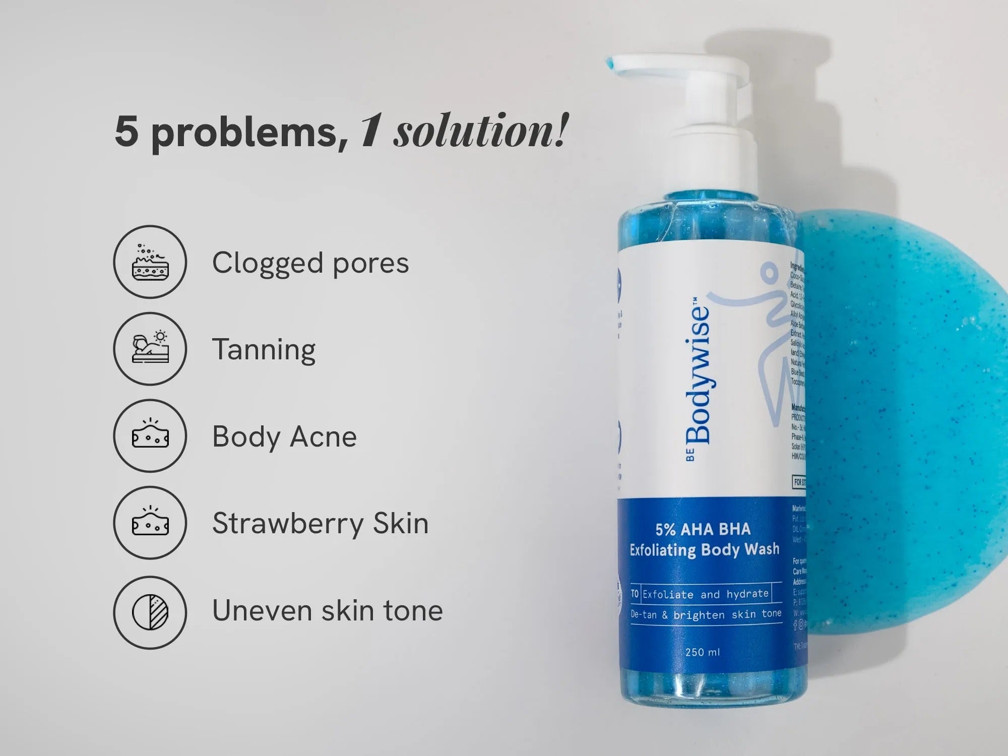 5% AHA BHA Exfoliating Body Wash - 250 mL